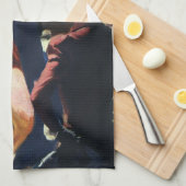 Vintages Sportboxen, Boxer Verlasse den Ring Geschirrtuch (Viertel Falte)