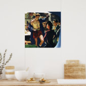 Vintages Sportboxen, Boxer Verlasse den Ring Poster (Küche)