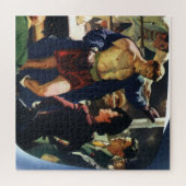 Vintages Sportboxen, Boxer Verlasse den Ring Puzzle (Horizontal)