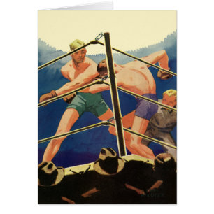 Vintages Sportboxen, Boxer während eines Spiels