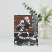 Vintages Sportboxen, Boxerkampf am Ring (Stehend Vorderseite)