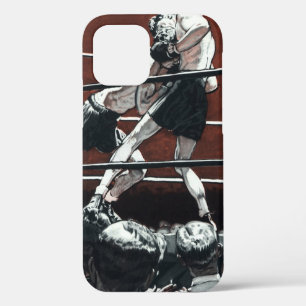 Vintages Sportboxen, Boxerkampf am Ring iPhone 12 Hülle