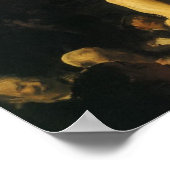 Vintages Sportboxen, Boxerkampf am Ring Poster (Ecke)