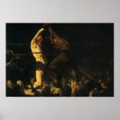 Vintages Sportboxen, Boxerkampf am Ring Poster (Vorne)