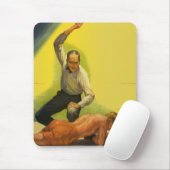 Vintages Sportboxen, Schiedsrichter mit Boxer Knoc Mousepad (Mit Mouse)