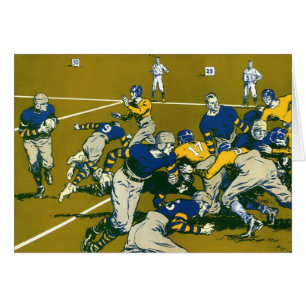 Vintages Sportfußballspiel, Gold vs. Blue Teams