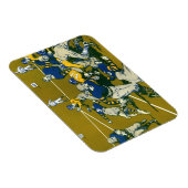 Vintages Sportfußballspiel, Gold vs. Blue Teams Magnet (Rechte Seite)