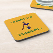 Vintages "Sporting Emblem" mit Didgeridoo Motif Getränkeuntersetzer (Linke Seite)