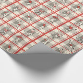 Vintages Sportpapier Geschenkpapier (Ecke)