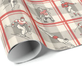 Vintages Sportpapier Geschenkpapier (Rolleneckpunkt)