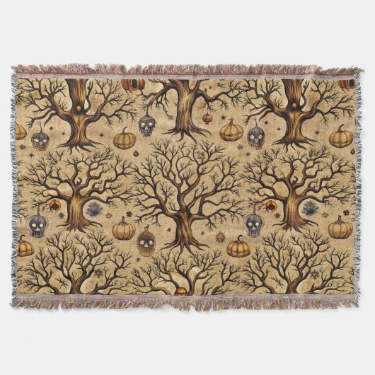 Vintages Spuk Baummuster Decke (Vorderseite)