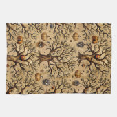 Vintages Spuk Baummuster Geschirrtuch (Horizontal)