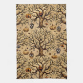 Vintages Spuk Baummuster Geschirrtuch (Vertikal)