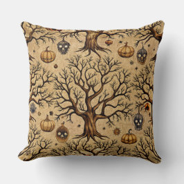Vintages Spuk Baummuster Kissen