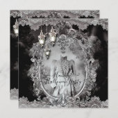 Vintages Spuk Halloween-Party Einladung (Vorne/Hinten)