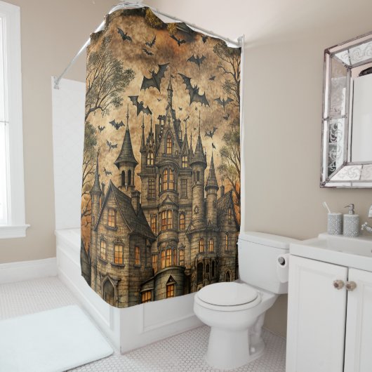 Vintages Spuk Haus (2) Duschvorhang (Beispiel)