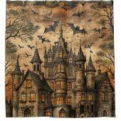 Vintages Spuk Haus (2) Duschvorhang (Vorderseite)