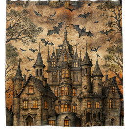 Vintages Spuk Haus (2) Duschvorhang