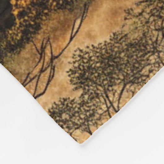 Vintages Spuk Haus (2) Fleecedecke (Ecke)