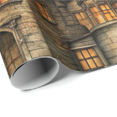 Vintages Spuk Haus (2) Geschenkpapier (Rolleneckpunkt)