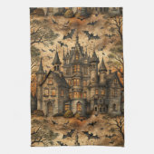Vintages Spuk Haus (2) Geschirrtuch (Vertikal)