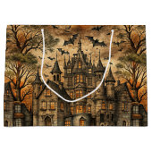 Vintages Spuk Haus (2) Große Geschenktüte (Vorderseite)