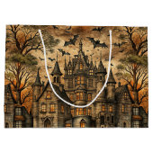 Vintages Spuk Haus (2) Große Geschenktüte (Rückseite)