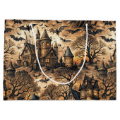 Vintages Spuk Haus Große Geschenktüte (Rückseite)