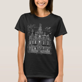 Vintages Spuk Haus Halloween T-Shirt