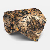 Vintages Spuk Haus Krawatte (Gerollt)