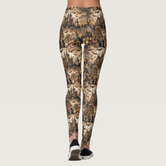Vintages Spuk Haus Leggings (Rückseite)