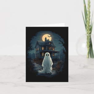 Vintages Spuk Haus Mitternacht Spooky Ghost Beängs Karte