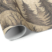 Vintages Spuk Haus & Vollmond Geschenkpapier (Rolleneckpunkt)