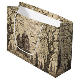 Vintages Spuk Haus & Vollmond Große Geschenktüte