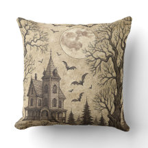 Vintages Spuk Haus & Vollmond