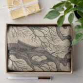 Vintages Spuk Haus & Vollmond Seidenpapier (Geschenk)