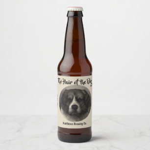 Vintages St. Bernard Hund Beer Label Bierflaschenetikett