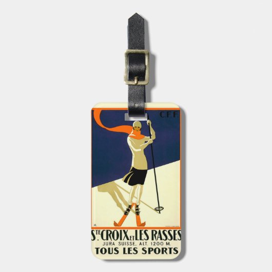 Vintages St. Croix Gepäckanhänger (Vorderseite vertikal)