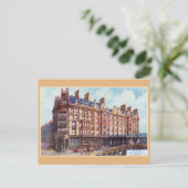 Vintages St Enoch Bahnhofhotel Glasgow Postkarte (Stehend Vorderseite)