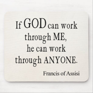 Vintages St Francis des Assisi Gott-religiösen Mousepad