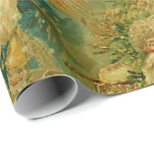 Vintages St. Nickolas Weihnachtsgeschenk Geschenkpapier (Rolleneckpunkt)