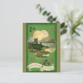 Vintages St. Patricks Day Grüße Kleeblatt Postkarte (Stehend Vorderseite)