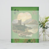 Vintages St. Patricks Day Kleeblatt Burg (Stehend Vorderseite)