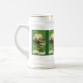 Vintages St. Patricks Day Kleeblatt Burg Bierglas (Links)