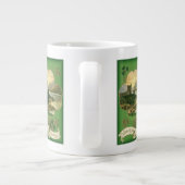 Vintages St. Patricks Day Kleeblatt Burg Jumbo-Tasse (Rückseite)