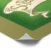 Vintages St. Patricks Day Kleeblatt Burg Poster (Ecke)