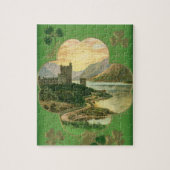 Vintages St. Patricks Day Kleeblatt Burg Puzzle (Vertikal)