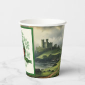Vintages St. Patrick's Day Landschaftsbild PPC Pappbecher (Rückseite)