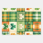 Vintages St. Patricks Set von 3 Geschenkpapier Set (Vorderseite 2)