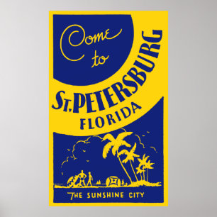 Vintages St Petersburg Florida Poster